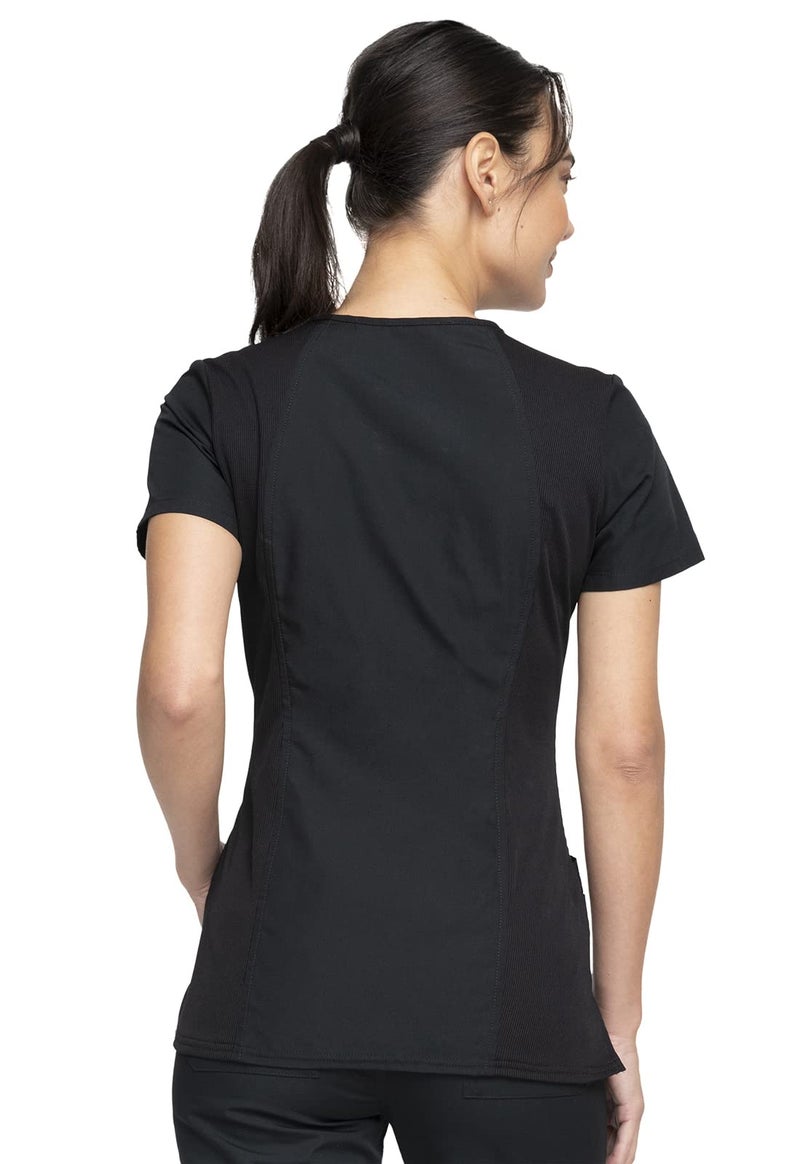 Cherokee Women's V-Neck Top, Black, Small - Image 4